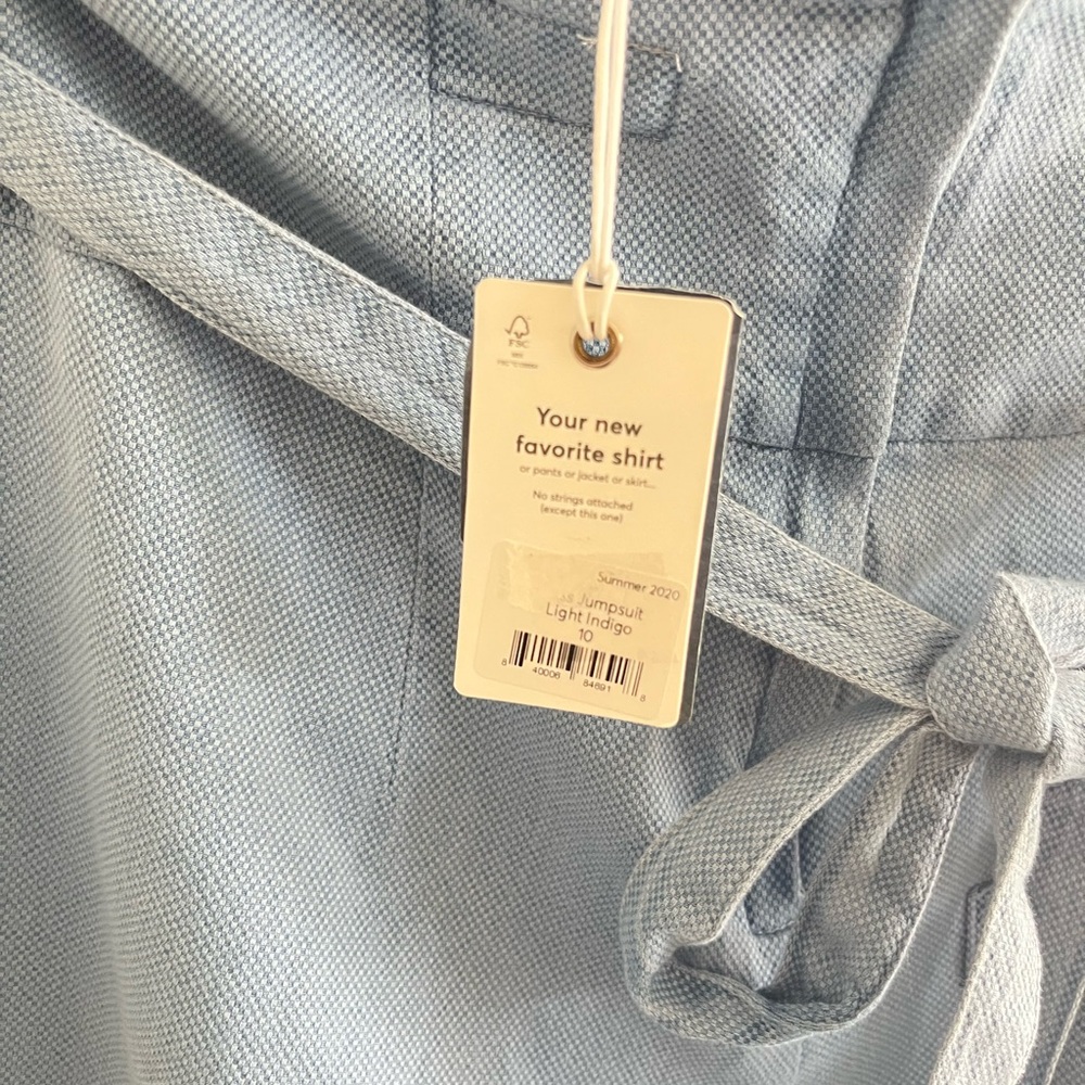 NWT MARINE LAYER Wide Leg Cropped Jumpsuit Size 10 - Picture 7 of 15